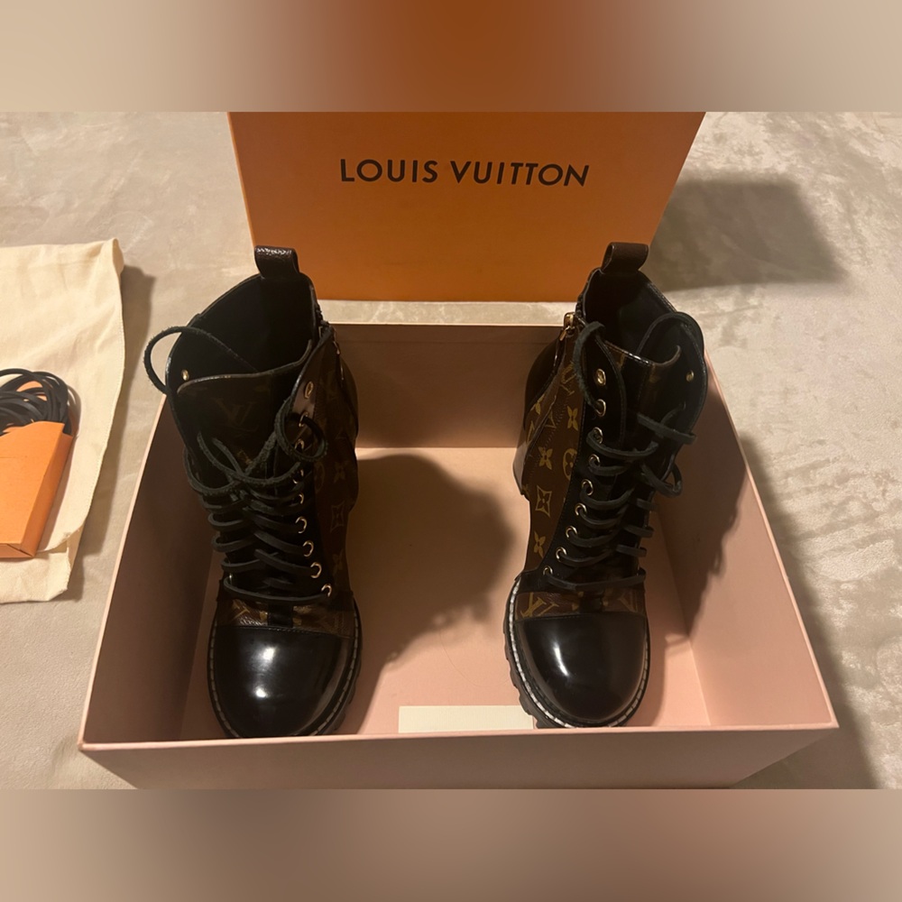 Louis Vuitton Star Trail Ankle Boot Heel Size 40 10 - Picture 3 of 10